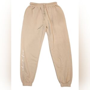 White Fox Sweatpants Tan  Size Sm